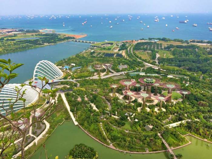 Vista aérea de Singapura