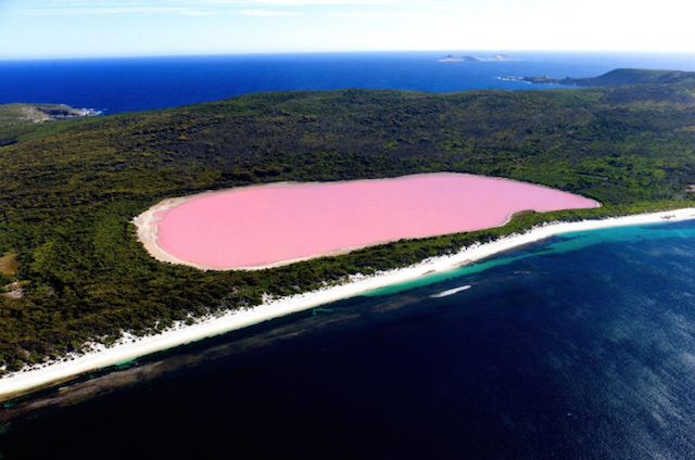 Lago Hillier - lago colorido na Austrália