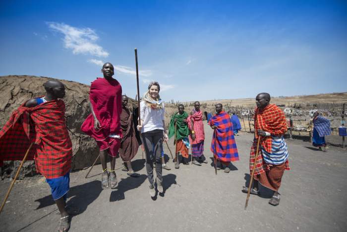 Maasais em Ngorongoro