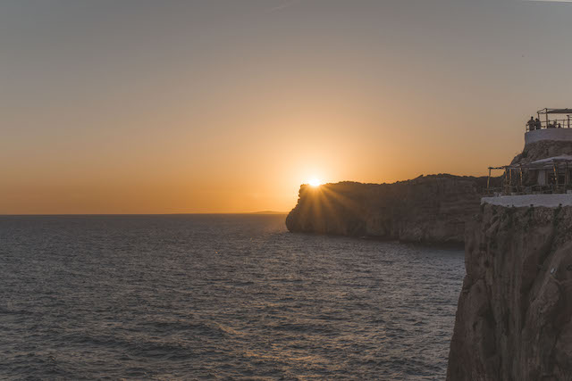 melhor pôr do sol das ilhas Baleares